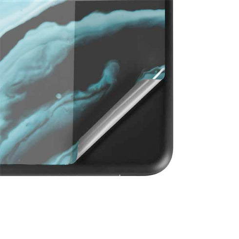 Aqua Blue Marble Ink Google Pixelbook Go Skin